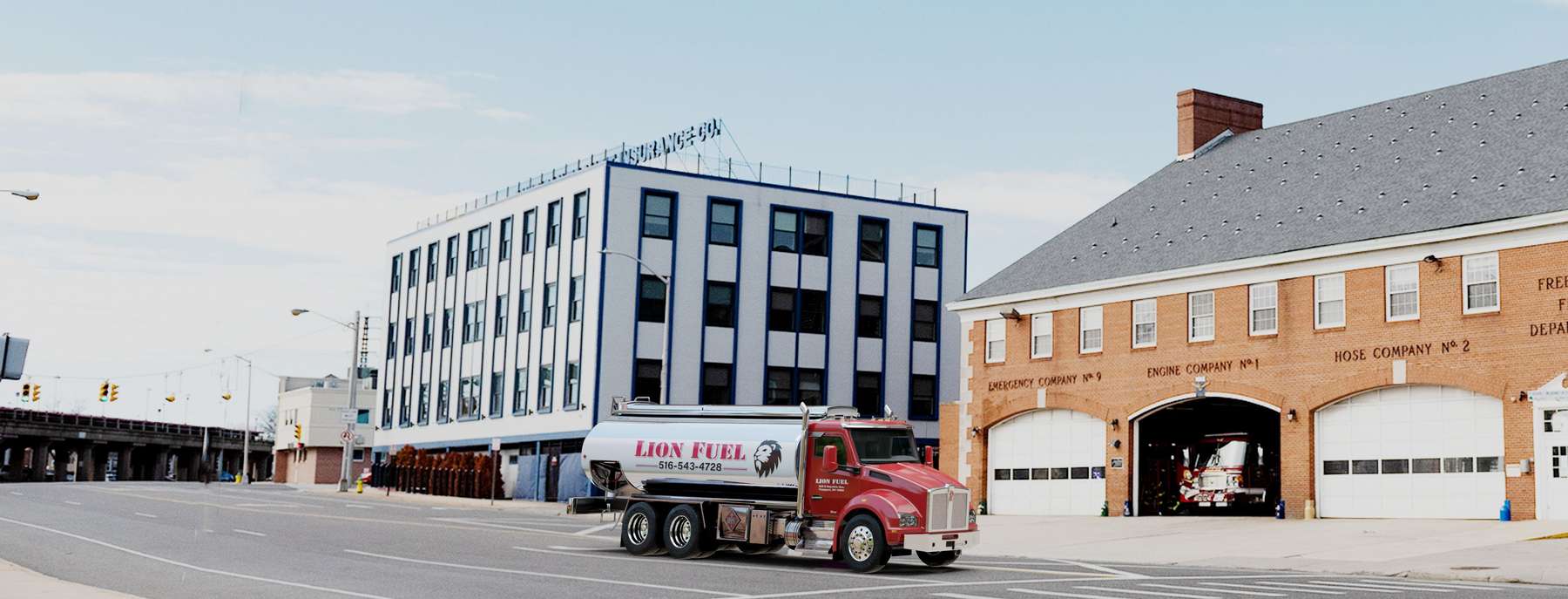 Mapes Fuel Heating Oil Truck Mapes Fuel residential home heating oil truck on Coxtie Green Road in Brentwood, Long Island, New York delivering fuel oil.