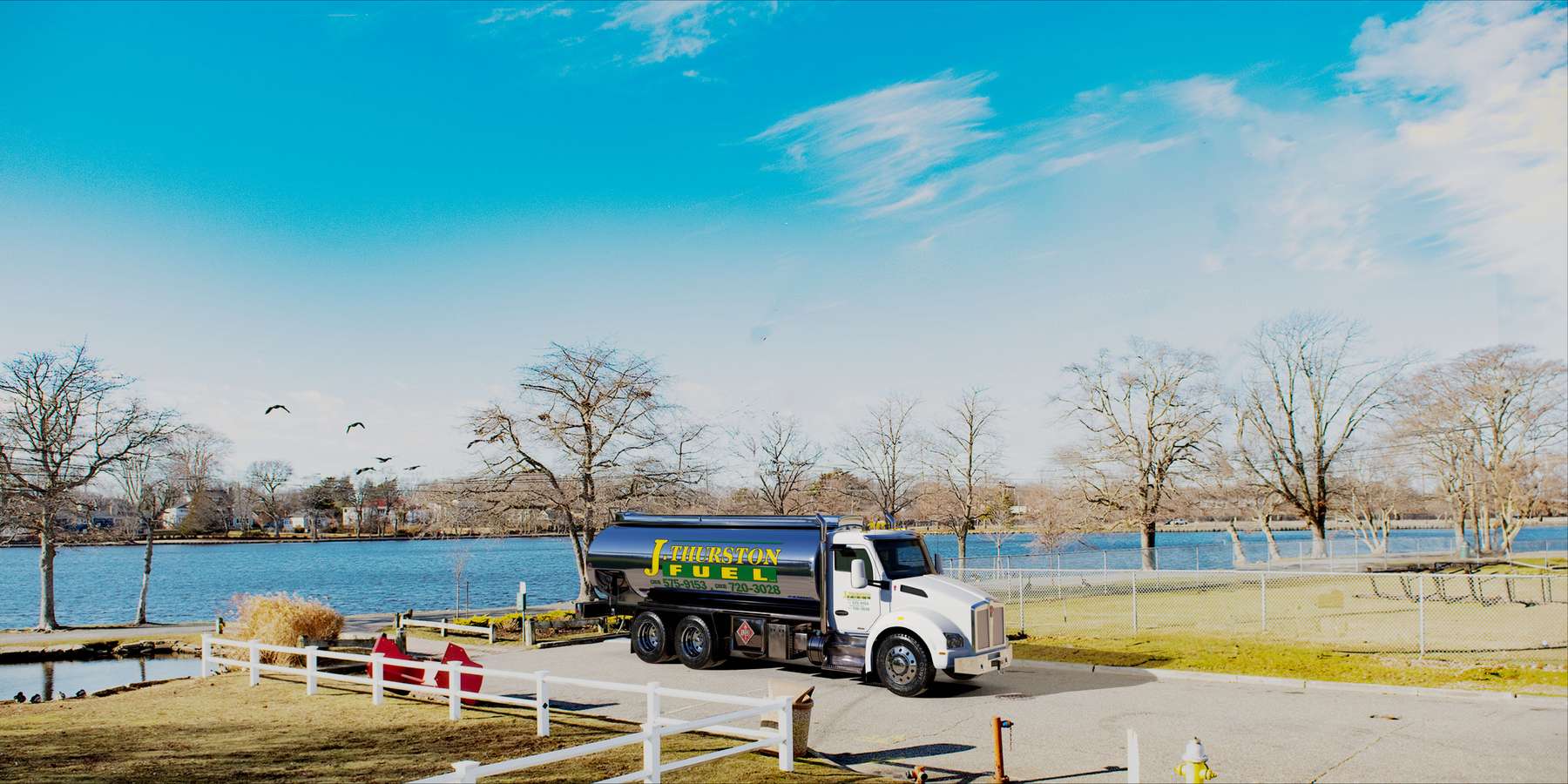 J Thurston Heating Oil Truck J Thurston Heating Oil Truck parked at riverside