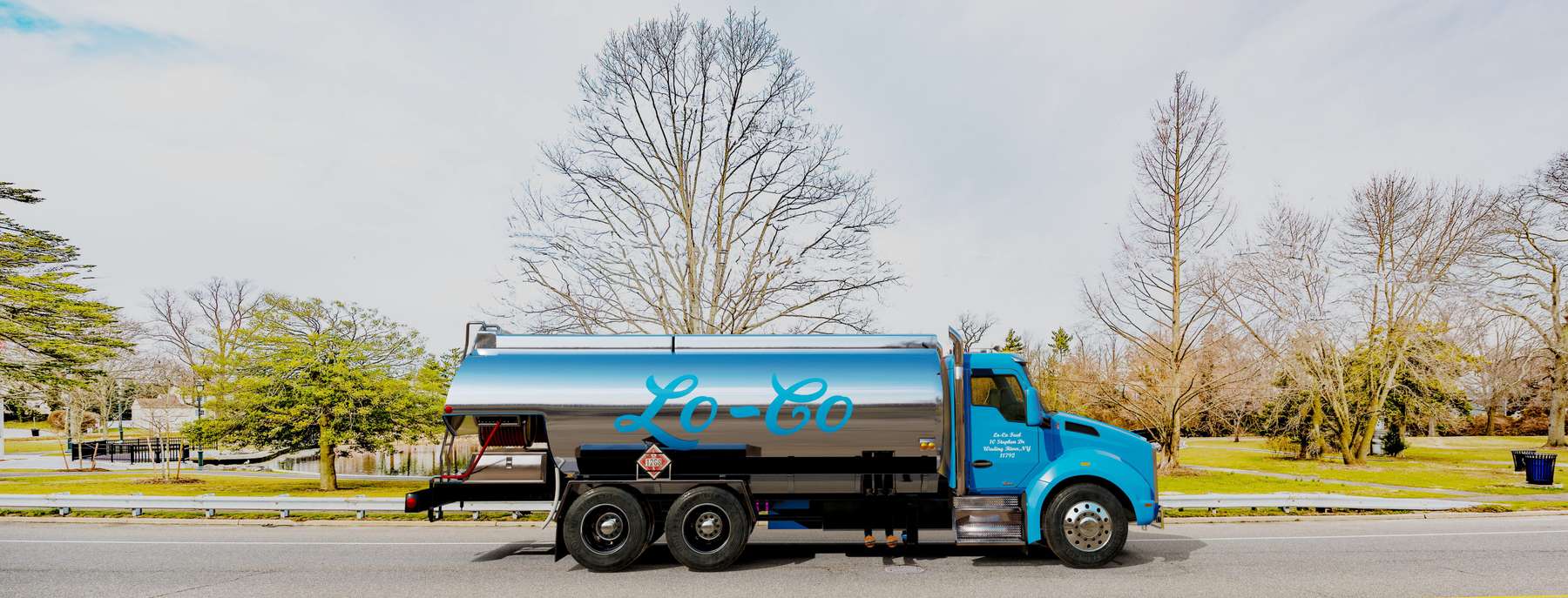 Lo-Co Fuel Heating Oil Truck Lo-Co Fuel residential home heating oil truck at Silver Lake Park in Baldwin, Long Island, New York delivering fuel oil.